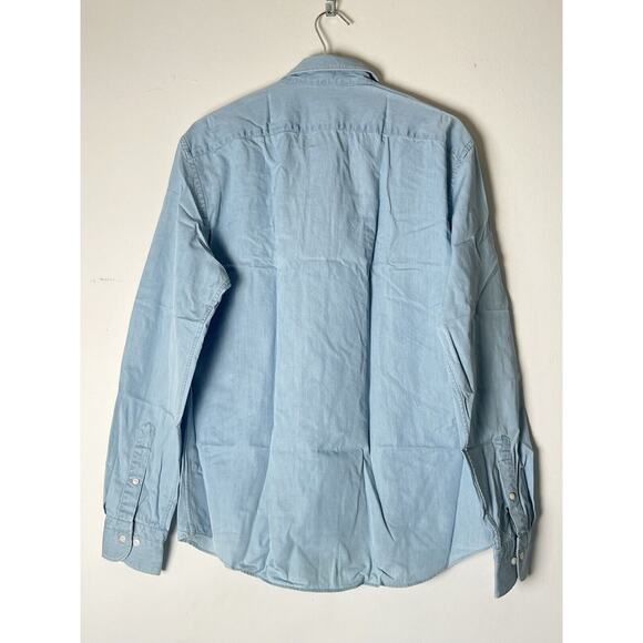 Suitsupply Mens Size 16 1/2 Tailored Fit Egyptian Cotton Light Blue $179 - Picture 2 of 7